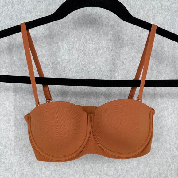 Skims Fits Everybody Strapless Bra Size 32B Bronze Clay Brown Neutral Multiway - Picture 1 of 8